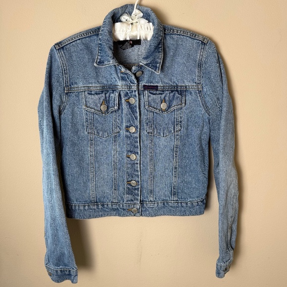 Vintage Polo Jeans Co Ralph Lauren Denim Jacket Womens Small 90s Y2K Coat - Picture 1 of 7